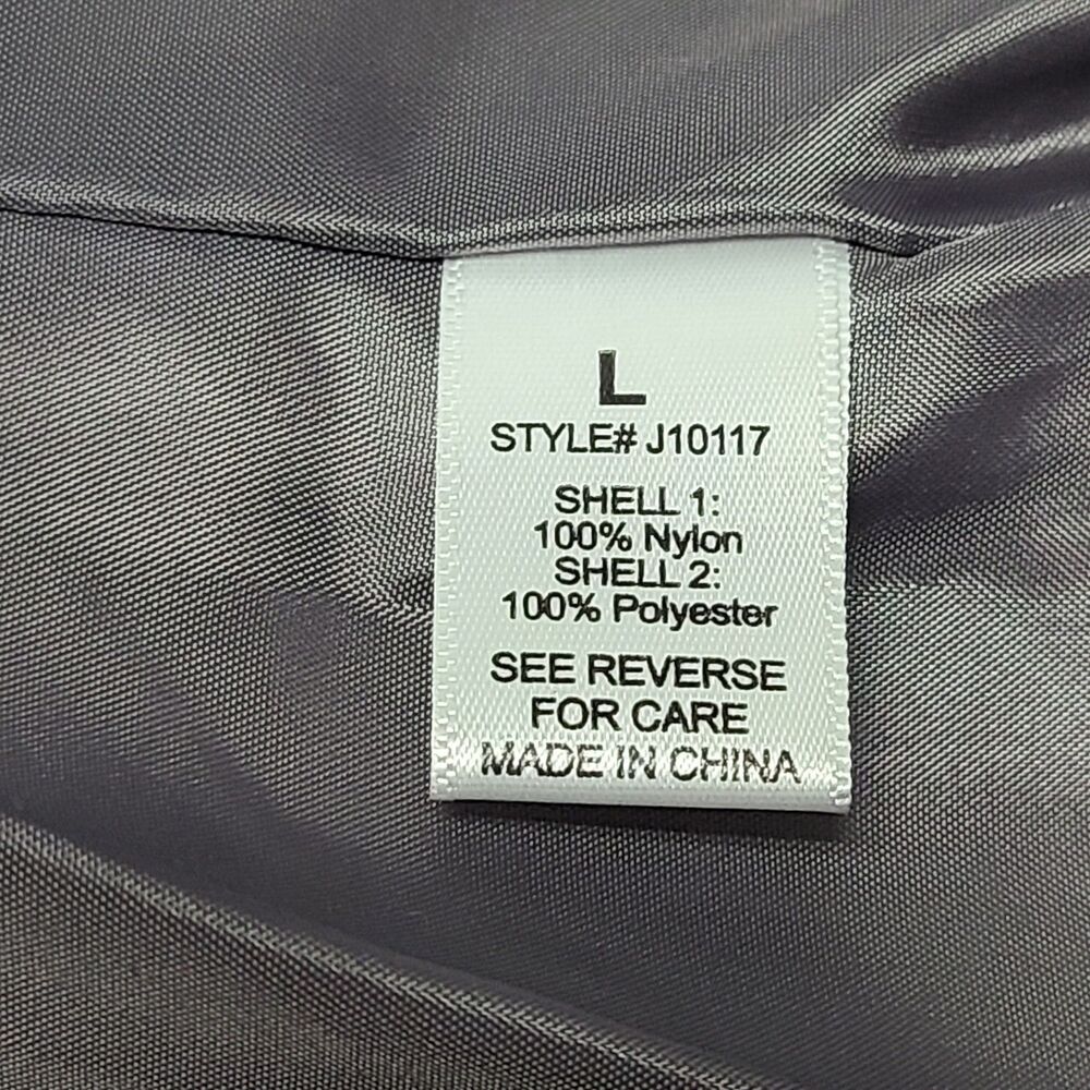 ACTIVE USA Puffer Vest Gray Full Zip Lightweight Women's Large - Picture 6 of 8